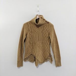 Anthropologie Moth Gold Sweater Size S